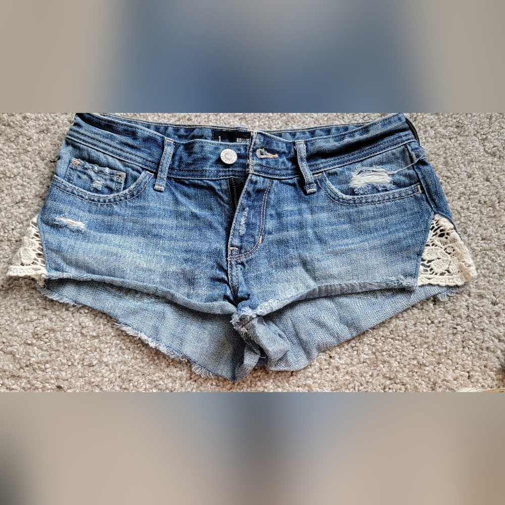 Hollister Light Blue Denim Shorts